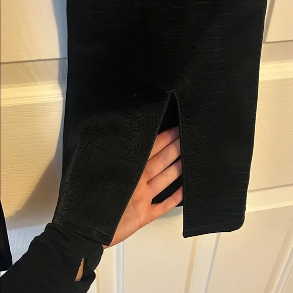 Feax leather black "Jeanne" high rise flare jeans by DEAR JOHN - Picture 3 of 8